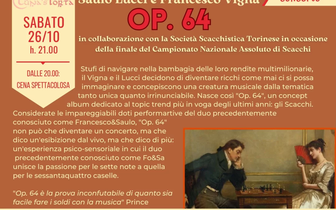 Saulo Lucci e Francesco Vigna in “Op. 64”